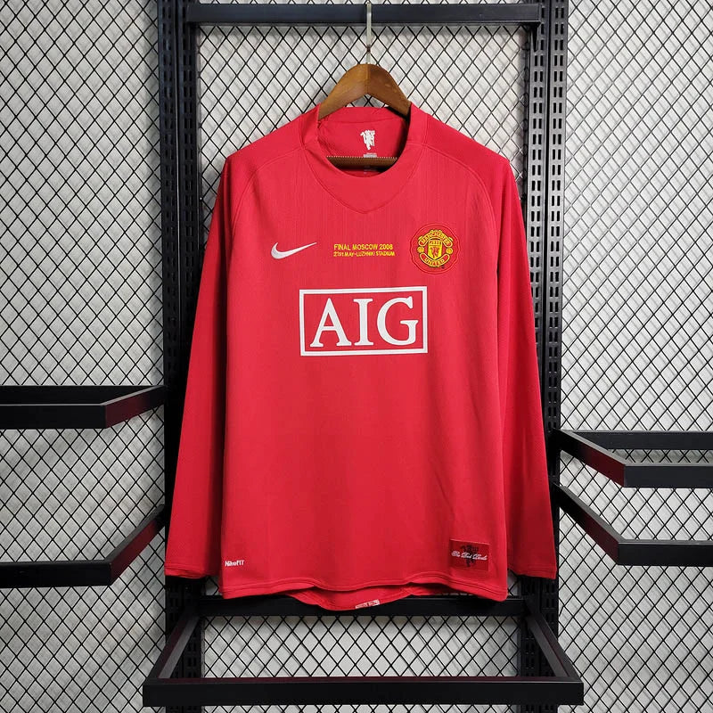 2007/2008 Retro Manga Larga Local Manchester United